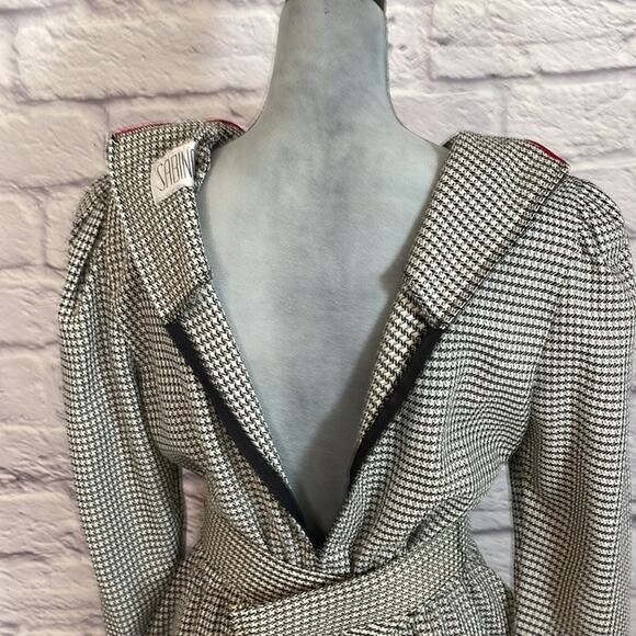 Vintage Sabino 90’s houndstooth midi dress - Picture 4 of 5